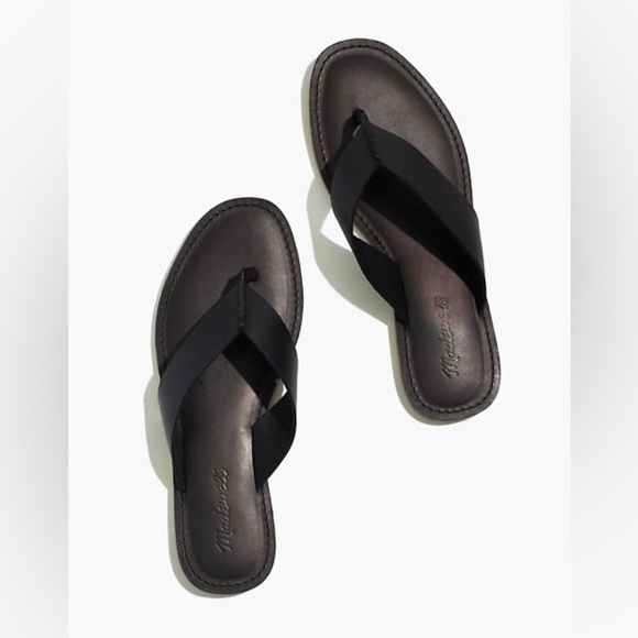 Madewell The Boardwalk Chunky Thong Sandal Black 5 - Picture 1 of 7